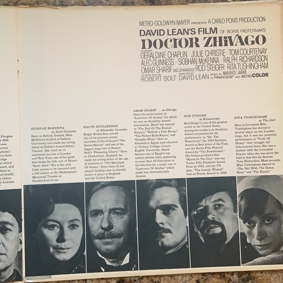 Doctor Zhivago Org Soundtrack Record LP 1965 - Picture 7 of 8